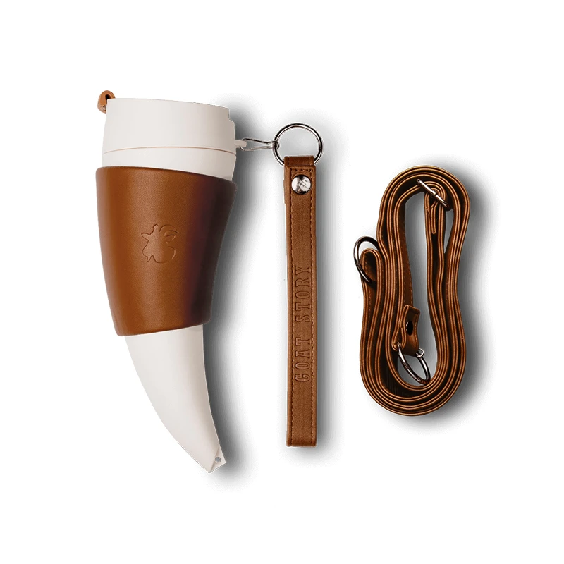 Goat Mug Echtes Leder Braun 350 Ml – Bild 2